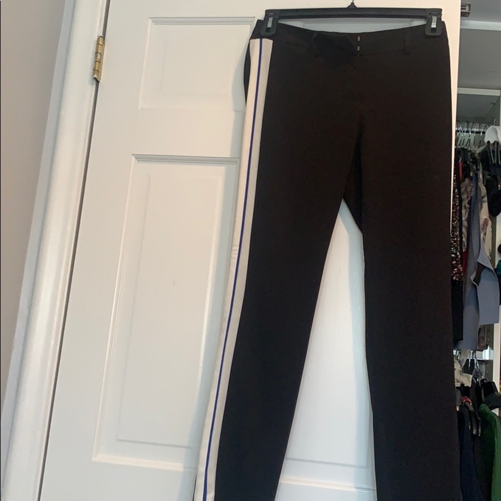 Black pants with stripe